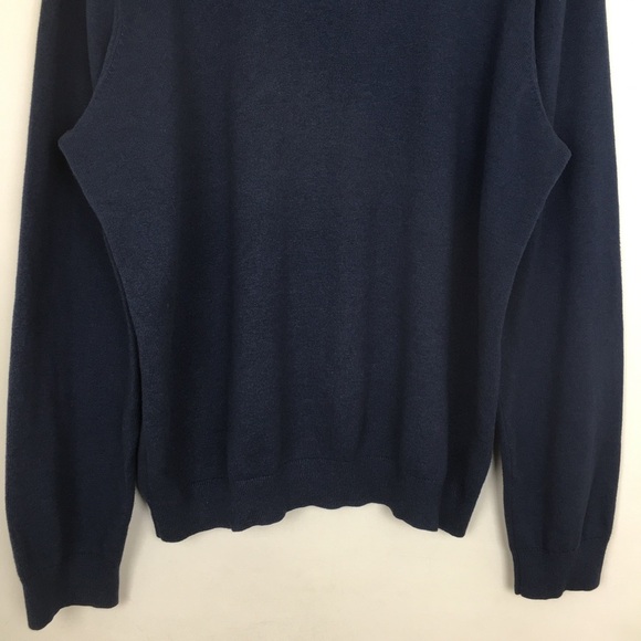 J. McLaughlin Men’s Quarter Zip Pullover Sweater Blue Size XL Preppy - Picture 11 of 12